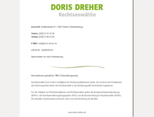 Tablet Screenshot of doris-dreher.de